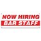 Signmission Now Hiring Bar Staff Banner Apply Inside Accepting Application Single Sided B-30199 - alternate 1